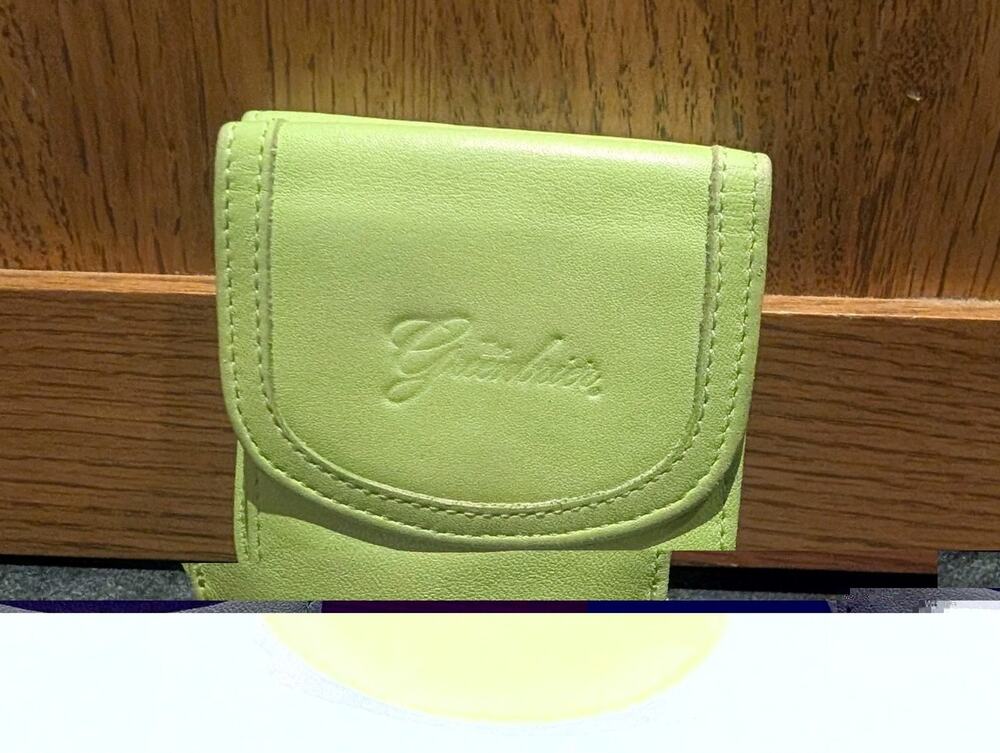Soft Leather Women's Wallet Greenbrier Luxury Historical Resort Lime Green